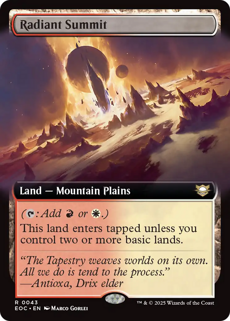 Radiant Summit (Extended Art) [Edge of Eternities Commander] | Card Citadel