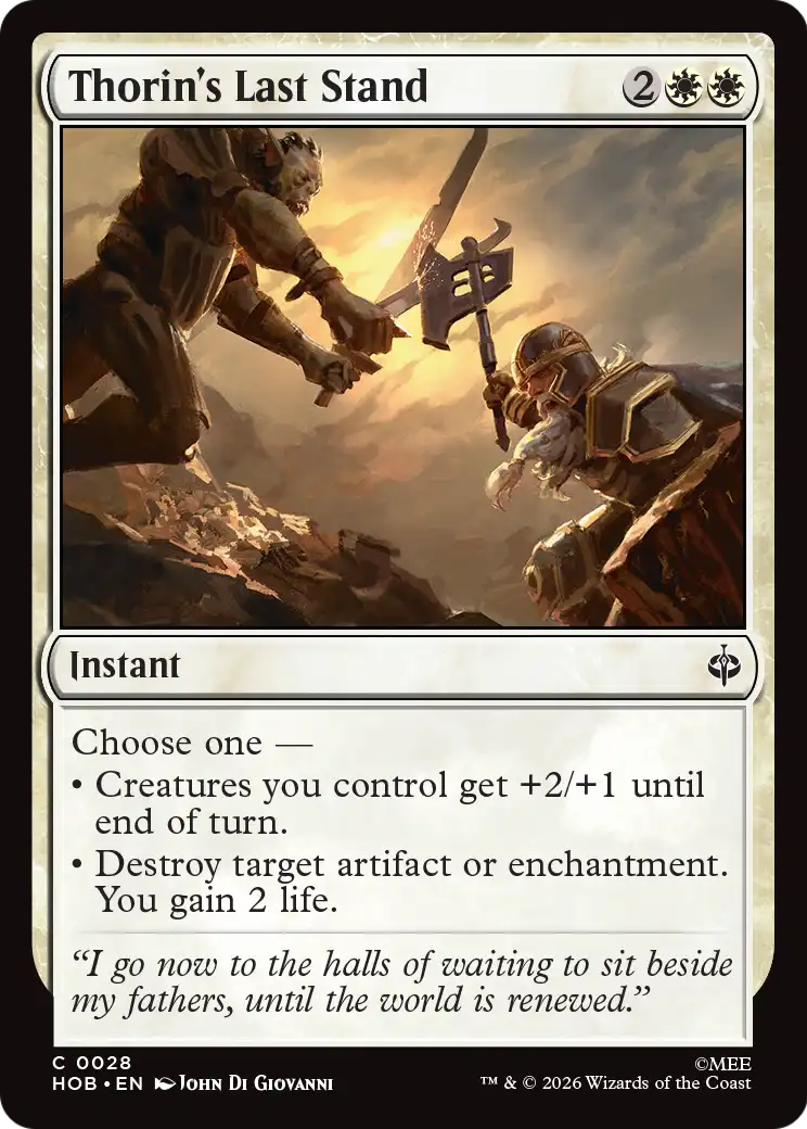 Thorin's Last Stand [The Hobbit] | Card Citadel
