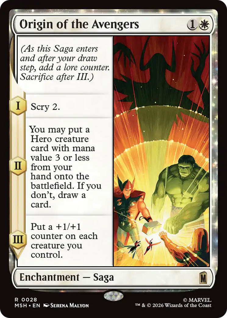 Origin of the Avengers [Marvel Super Heroes] | Card Citadel