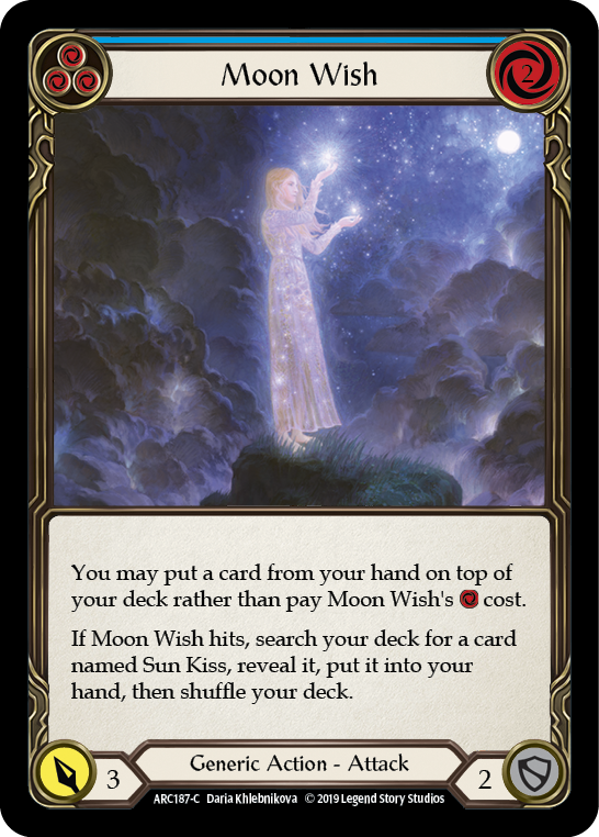 Moon Wish (Blue) [ARC187-C] (Arcane Rising)  1st Edition Rainbow Foil | Card Citadel