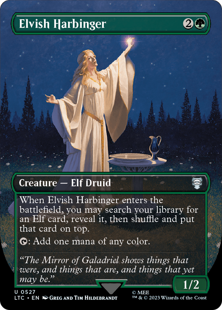 Elvish Harbinger (Borderless) [The Lord of the Rings: Tales of Middle-Earth Commander] | Card Citadel