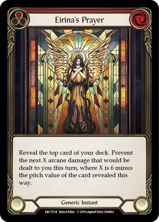 Eirina's Prayer (Red) [ARC173-R] (Arcane Rising)  1st Edition Rainbow Foil | Card Citadel