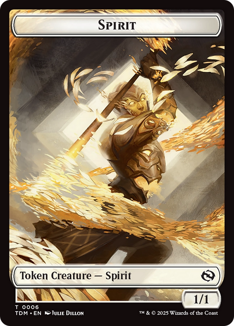 Spirit (0006) // Spirit (0007) Double-Sided Token [Tarkir: Dragonstorm Tokens] | Card Citadel