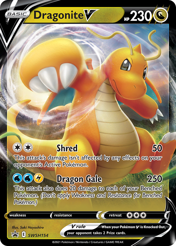 Dragonite V (SWSH154) (Jumbo Card) [Sword & Shield: Black Star Promos] | Card Citadel