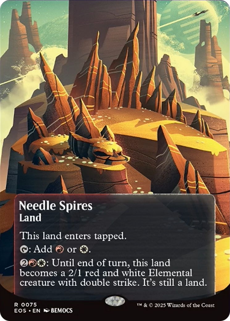 Needle Spires (0075) (Borderless) [Edge of Eternities: Stellar Sights] | Card Citadel