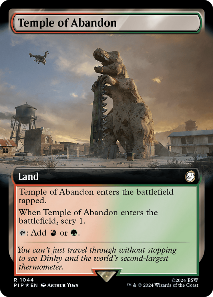 Temple of Abandon (Extended Art) (Surge Foil) [Fallout] | Card Citadel