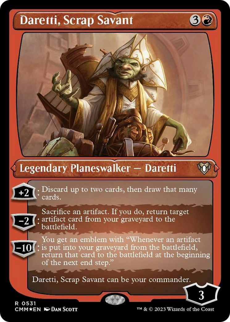 Daretti, Scrap Savant (Foil Etched) [Commander Masters] | Card Citadel