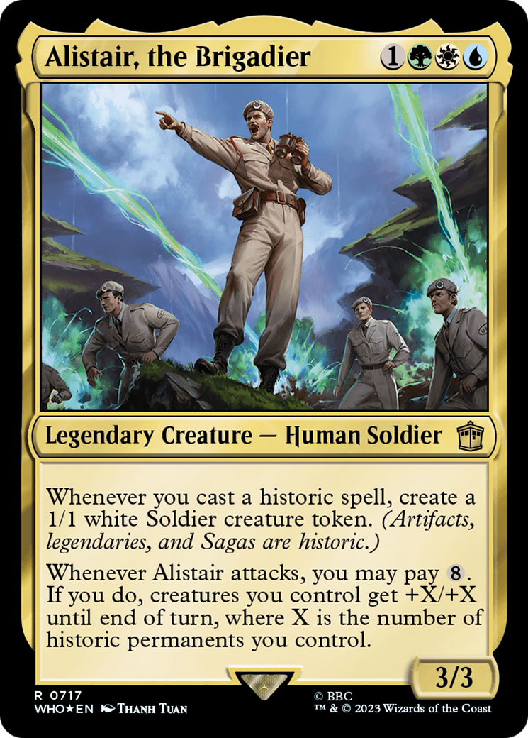 Alistair, the Brigadier (Surge Foil) [Doctor Who] | Card Citadel