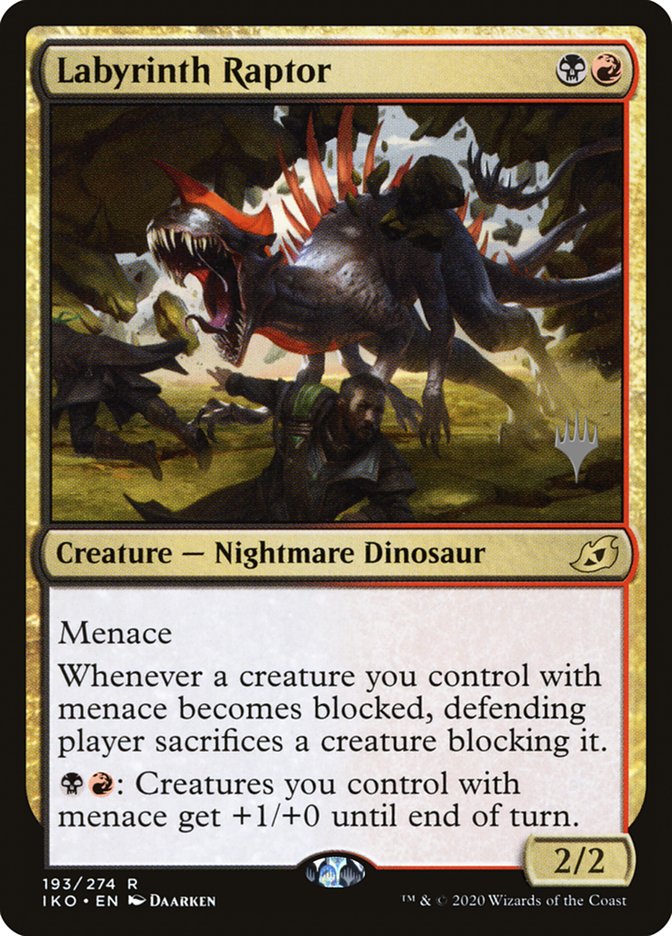 Labyrinth Raptor (Promo Pack) [Ikoria: Lair of Behemoths Promos] | Card Citadel