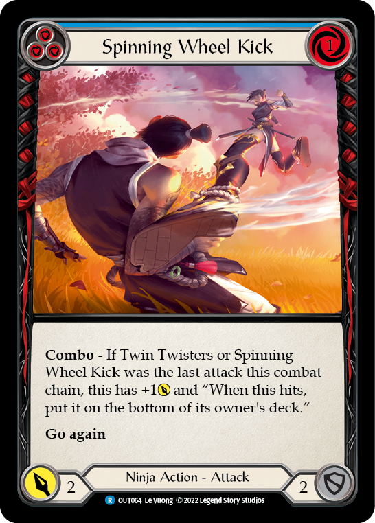 Spinning Wheel Kick (Blue) [OUT064] (Outsiders)  Rainbow Foil | Card Citadel