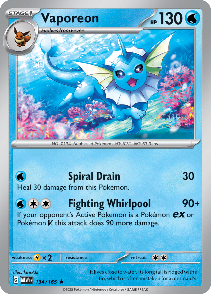 Vaporeon (134/165) [Scarlet & Violet 151] | Card Citadel