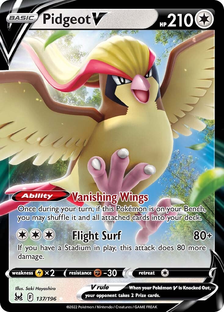 Pidgeot V (137/196) [Sword & Shield: Lost Origin] | Card Citadel