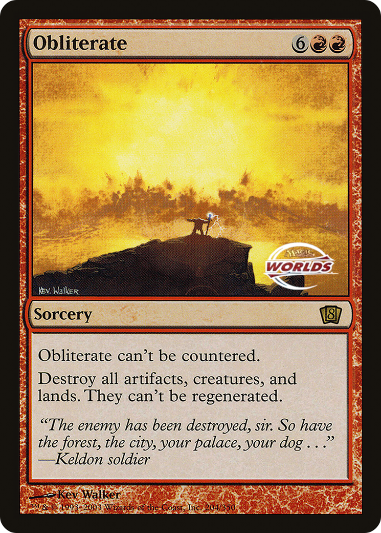 Obliterate (World Championship 2003) [Oversize Cards] | Card Citadel