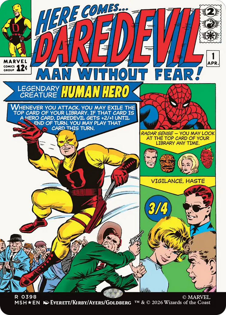 Daredevil, Man Without Fear (Borderless) (0398) [Marvel Super Heroes] | Card Citadel