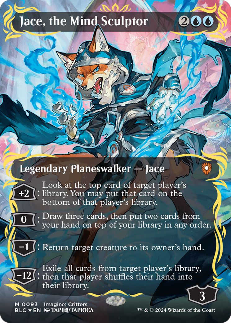 Jace, the Mind Sculptor (Borderless) (Raised Foil) [Bloomburrow Commander] | Card Citadel