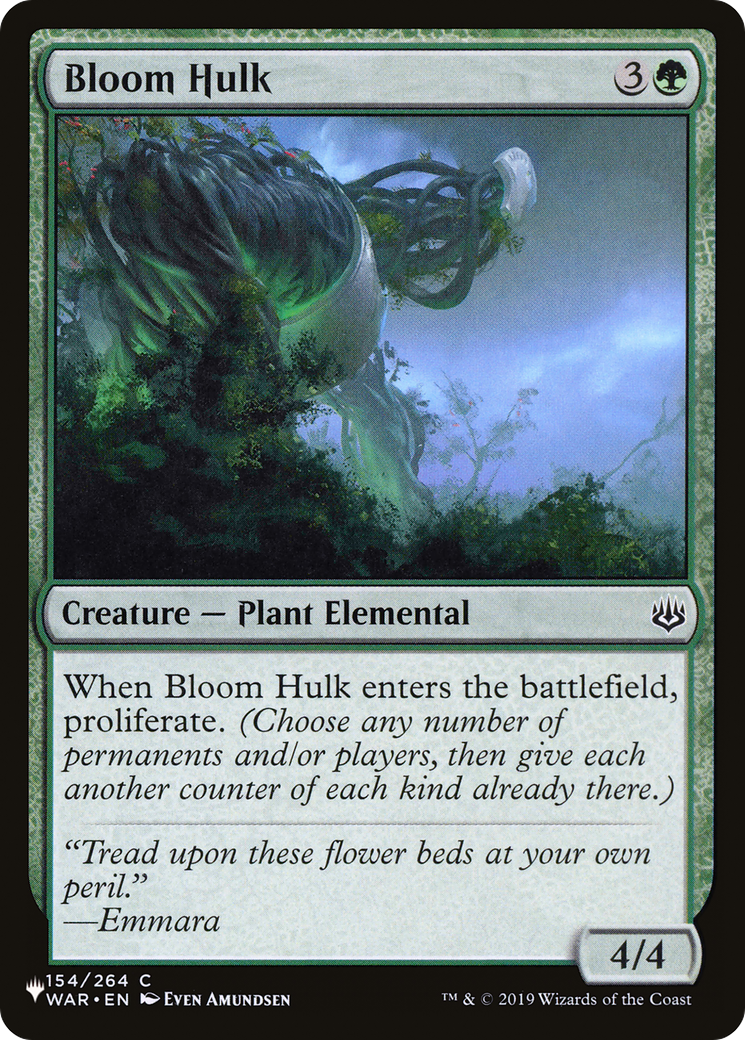 Bloom Hulk [The List Reprints] | Card Citadel