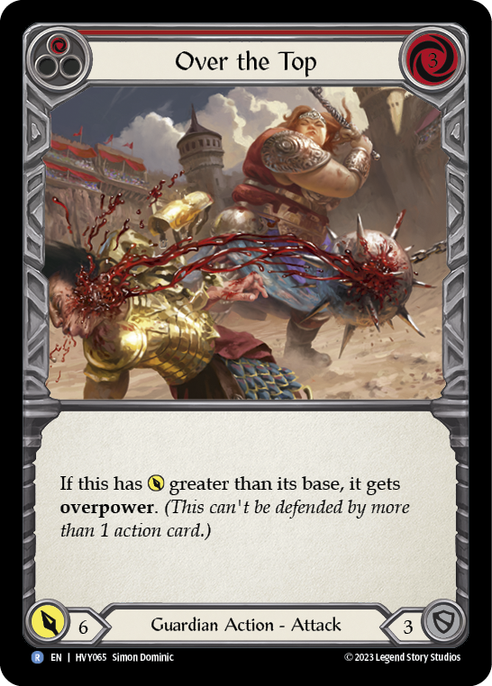 Over the Top (Red) [HVY065] (Heavy Hitters)  Rainbow Foil | Card Citadel