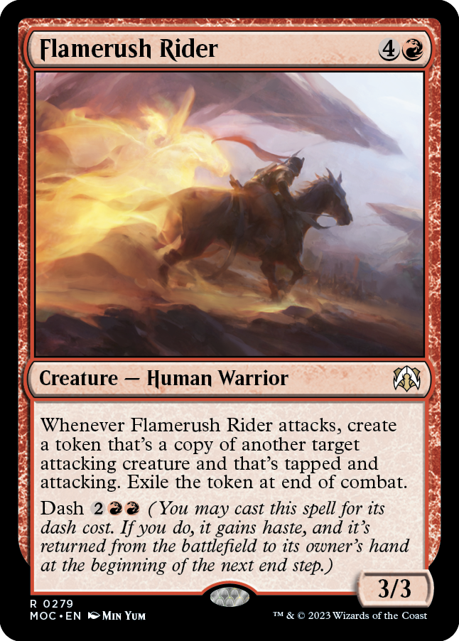 Flamerush Rider [March of the Machine Commander] | Card Citadel