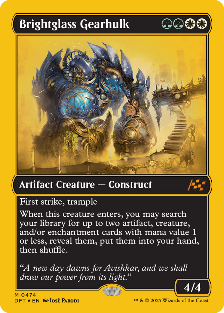 Brightglass Gearhulk (First-Place Foil) [Aetherdrift] | Card Citadel