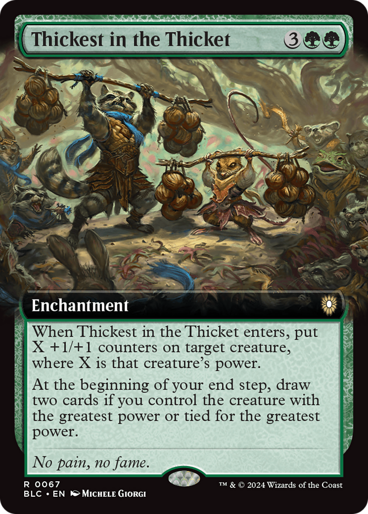 Thickest in the Thicket (Extended Art) [Bloomburrow Commander] | Card Citadel