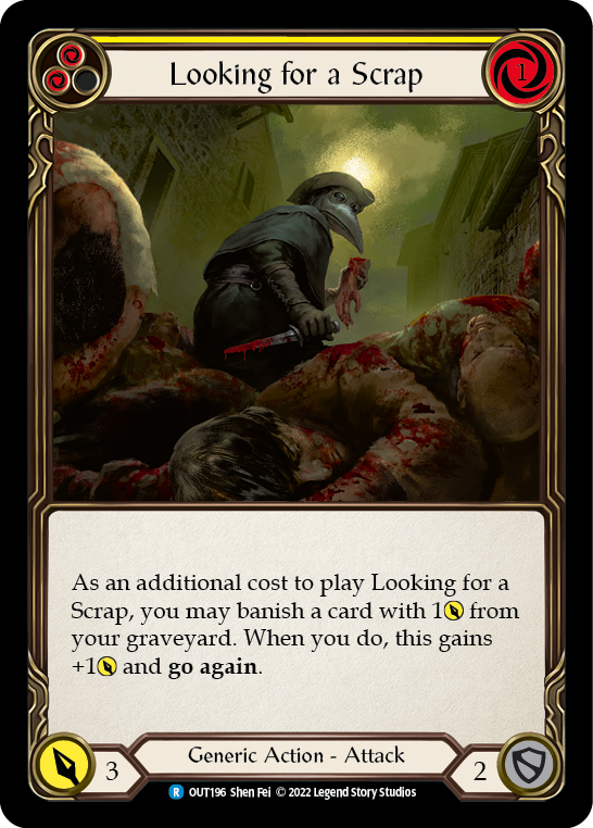Looking for a Scrap (Yellow) [OUT196] (Outsiders)  Rainbow Foil | Card Citadel