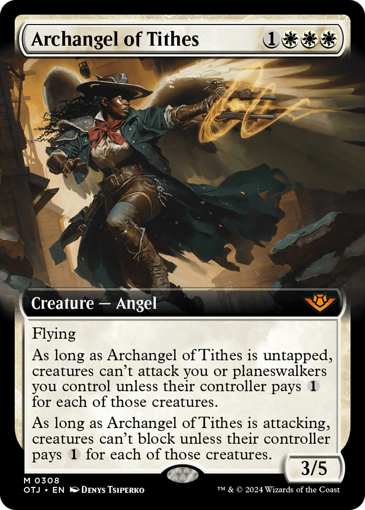 Archangel of Tithes (Extended Art) [Outlaws of Thunder Junction] | Card Citadel