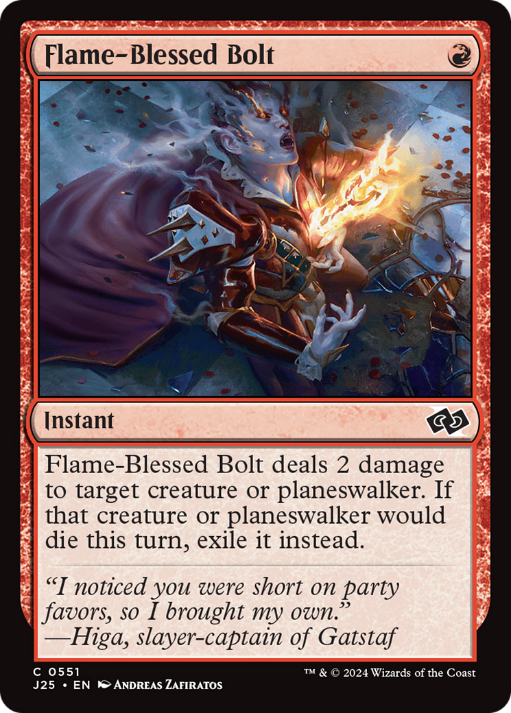 Flame-Blessed Bolt [Foundations Jumpstart] | Card Citadel