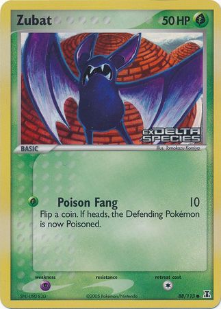Zubat (88/113) (Stamped) [EX: Delta Species] | Card Citadel