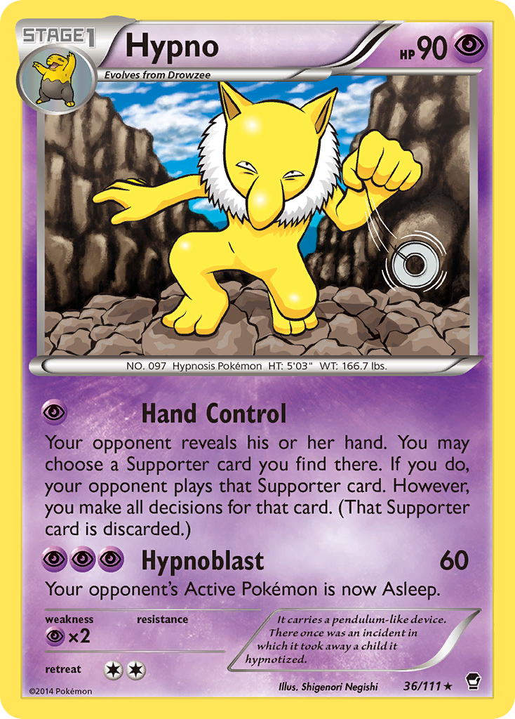 Hypno (36/111) [XY: Furious Fists] | Card Citadel