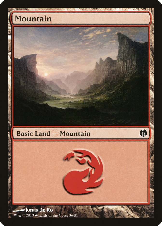 Mountain (36) [Duel Decks: Heroes vs. Monsters] | Card Citadel