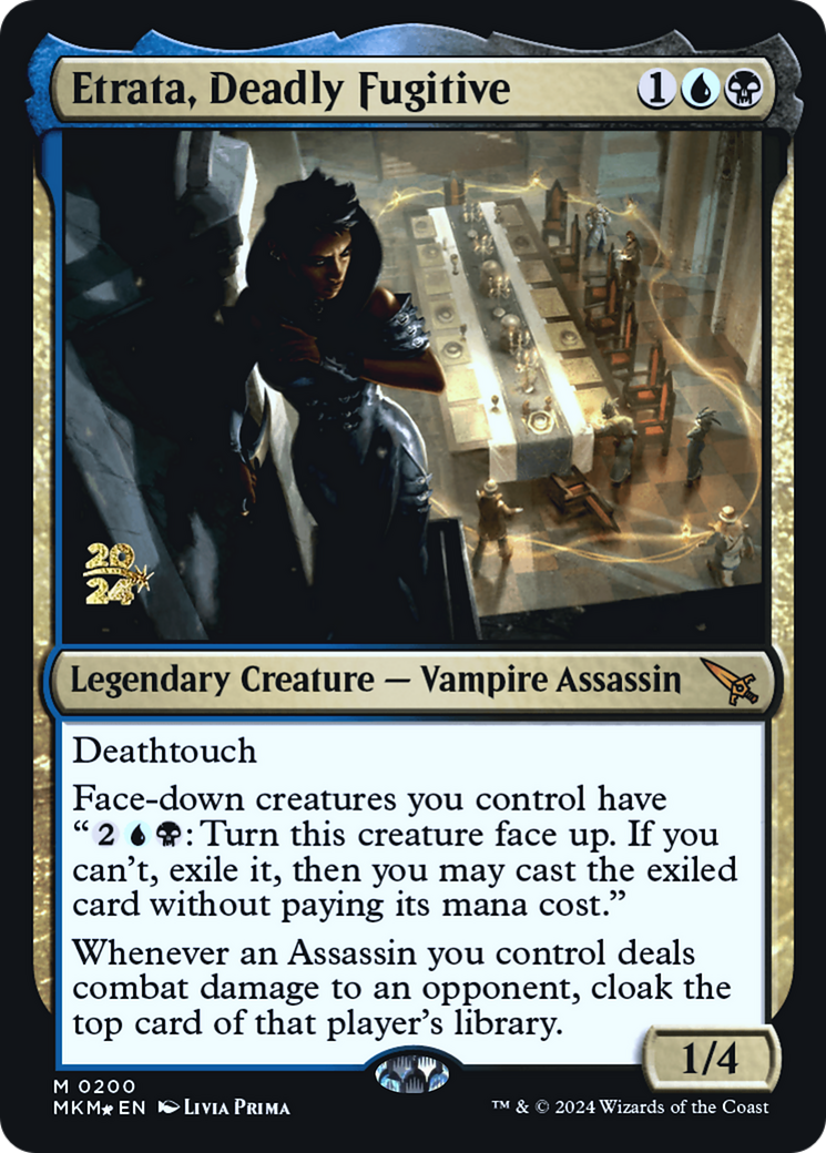 Etrata, Deadly Fugitive [Murders at Karlov Manor Prerelease Promos] | Card Citadel