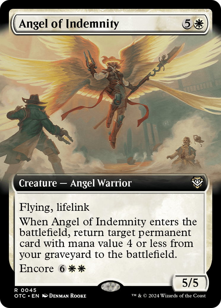 Angel of Indemnity (Extended Art) [Outlaws of Thunder Junction Commander] | Card Citadel