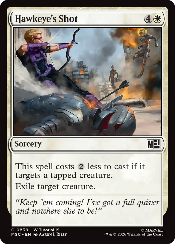 Hawkeye's Shot (0839) [Marvel Super Heroes Commander] | Card Citadel