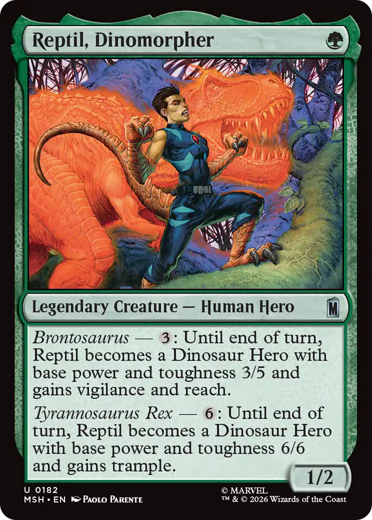 Reptil, Dinomorpher [Marvel Super Heroes] | Card Citadel