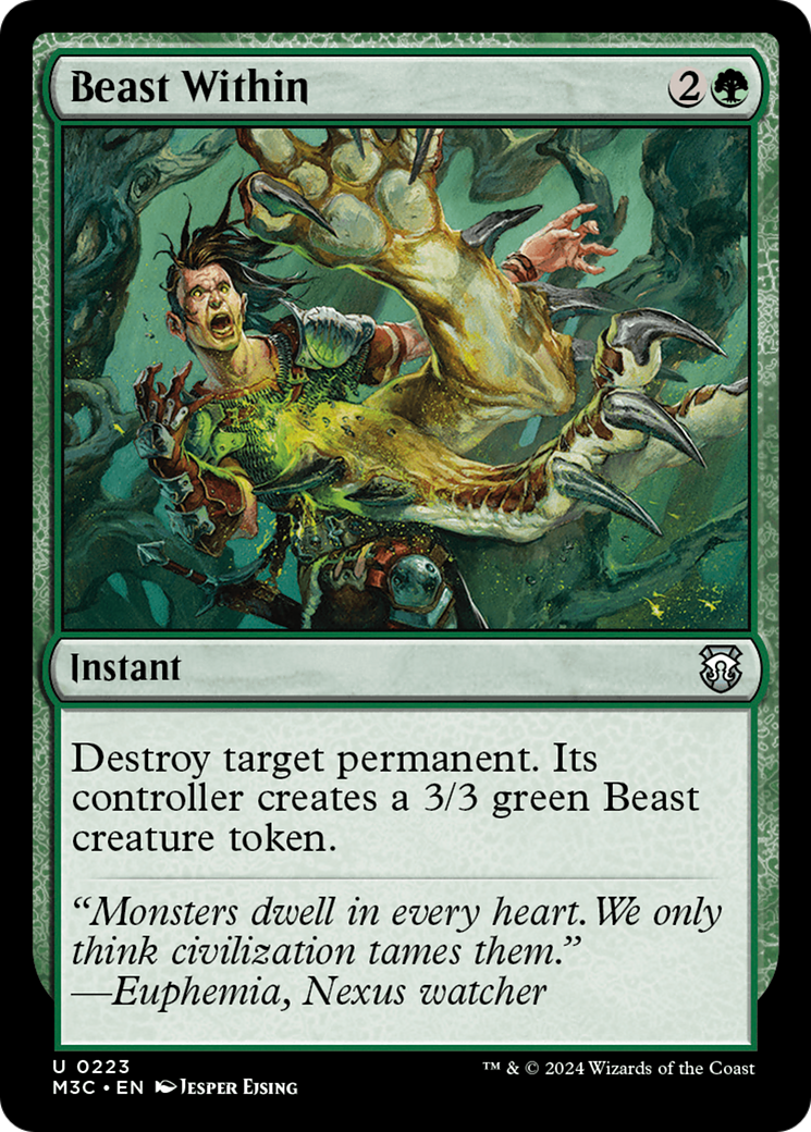 Beast Within (Ripple Foil) [Modern Horizons 3 Commander] | Card Citadel