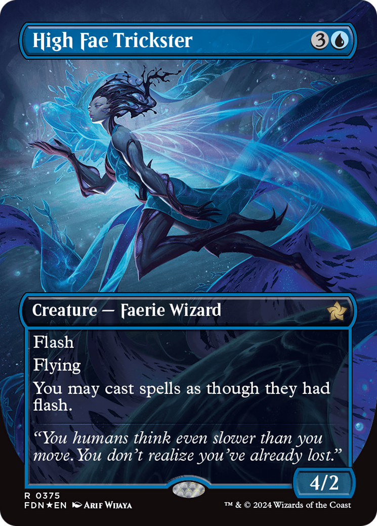 High Fae Trickster (Borderless) (Mana Foil) [Foundations] | Card Citadel