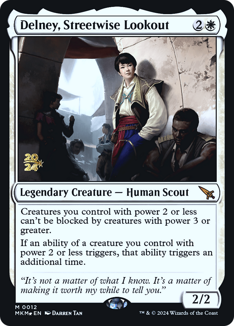 Delney, Streetwise Lookout [Murders at Karlov Manor Prerelease Promos] | Card Citadel