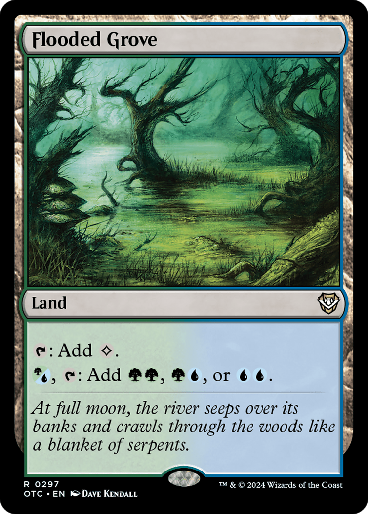 Flooded Grove [Outlaws of Thunder Junction Commander] | Card Citadel