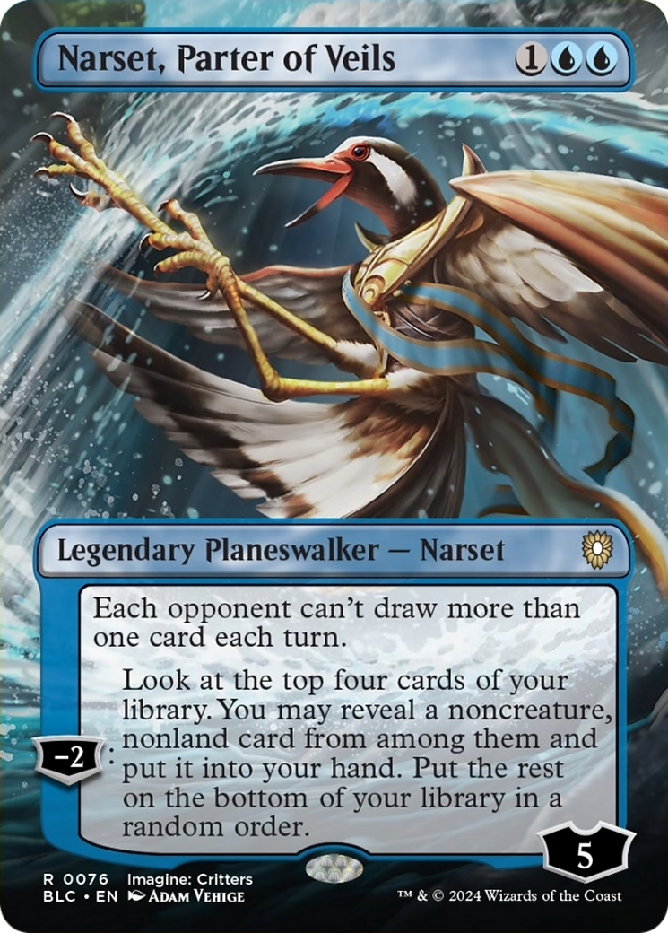 Narset, Parter of Veils (Borderless) [Bloomburrow Commander] | Card Citadel