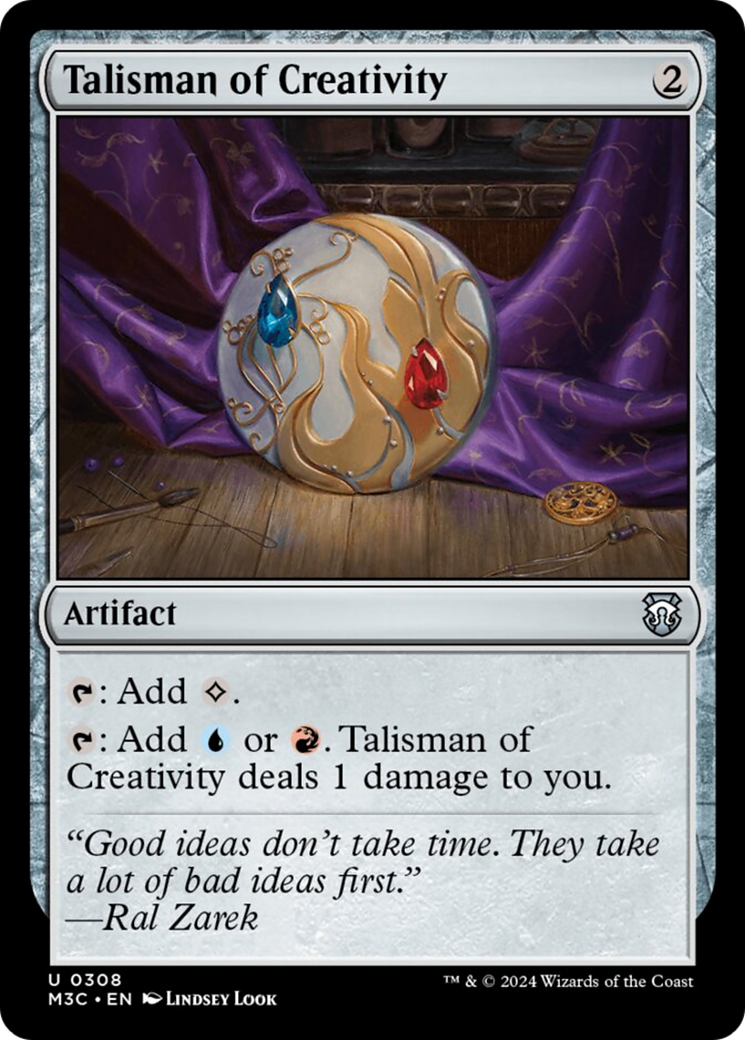 Talisman of Creativity (Ripple Foil) [Modern Horizons 3 Commander] | Card Citadel