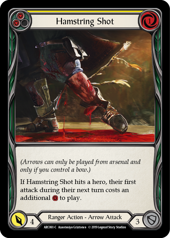 Hamstring Shot (Yellow) [ARC061-C] (Arcane Rising)  1st Edition Rainbow Foil | Card Citadel