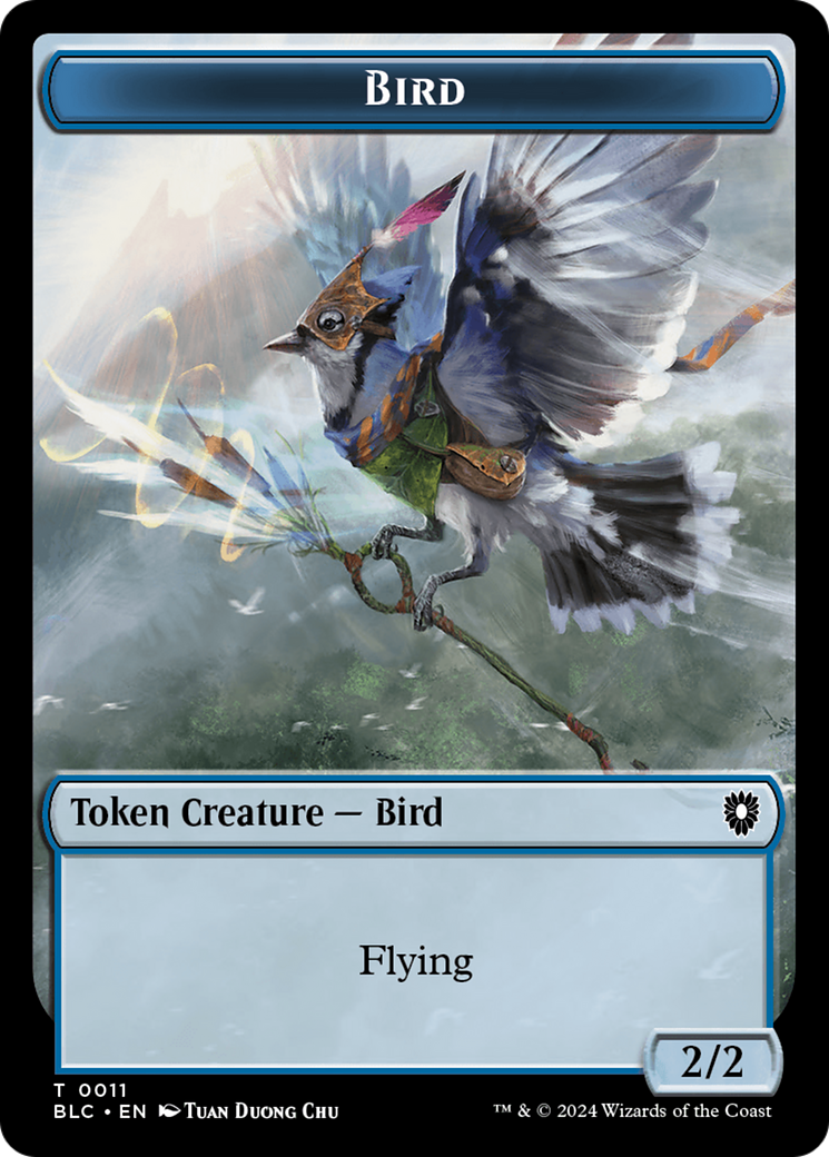 Bird (011) // Fish Double-Sided Token [Bloomburrow Commander Tokens] | Card Citadel