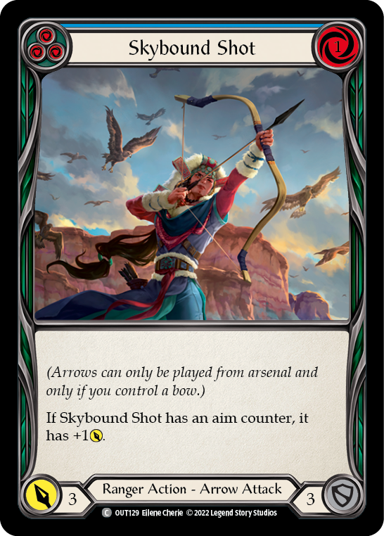 Skybound Shot (Blue) [OUT129] (Outsiders)  Rainbow Foil | Card Citadel
