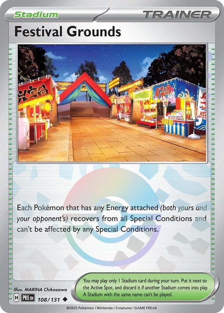 Festival Grounds (108/131) (Poke Ball Pattern) [Scarlet & Violet: Prismatic Evolutions] | Card Citadel