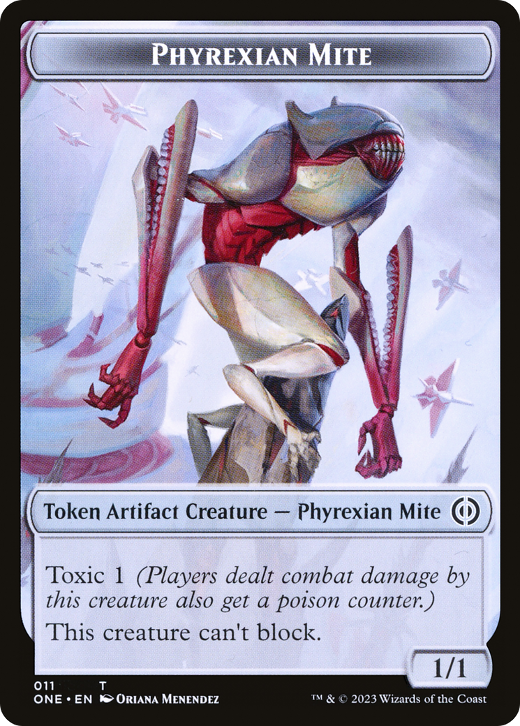 Phyrexian Mite Token (011) [Phyrexia: All Will Be One Tokens] | Card Citadel