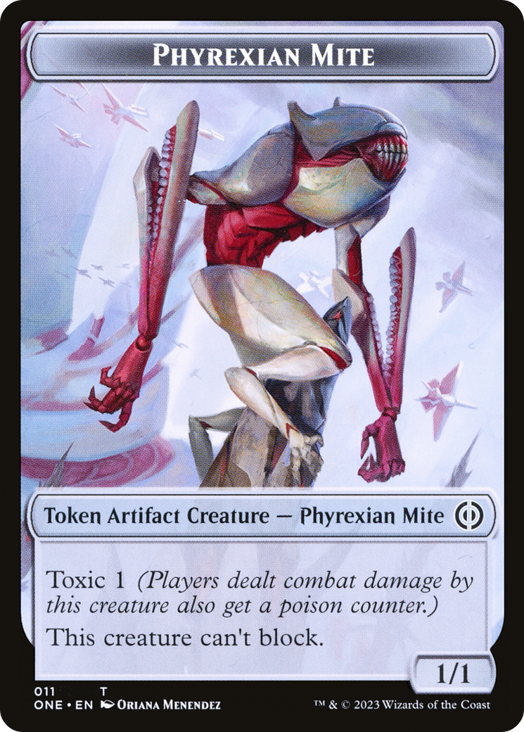 Phyrexian Mite (011) // The Hollow Sentinel Double-Sided Token [Phyrexia: All Will Be One Tokens] | Card Citadel