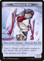 Phyrexian Mite (011) // Phyrexian Golem Double-Sided Token [Phyrexia: All Will Be One Tokens] | Card Citadel