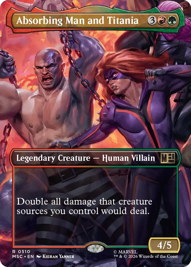 Absorbing Man and Titania (Borderless) [Marvel Super Heroes Commander] | Card Citadel