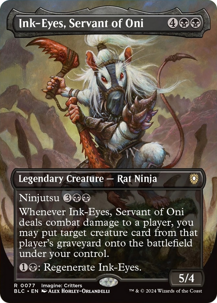 Ink-Eyes, Servant of Oni (Borderless) [Bloomburrow Commander] | Card Citadel