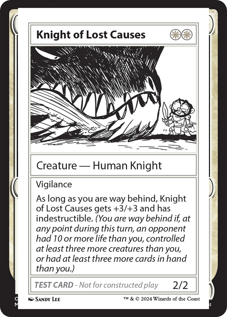 Knight of Lost Causes [Mystery Booster 2 Playtest Cards] | Card Citadel